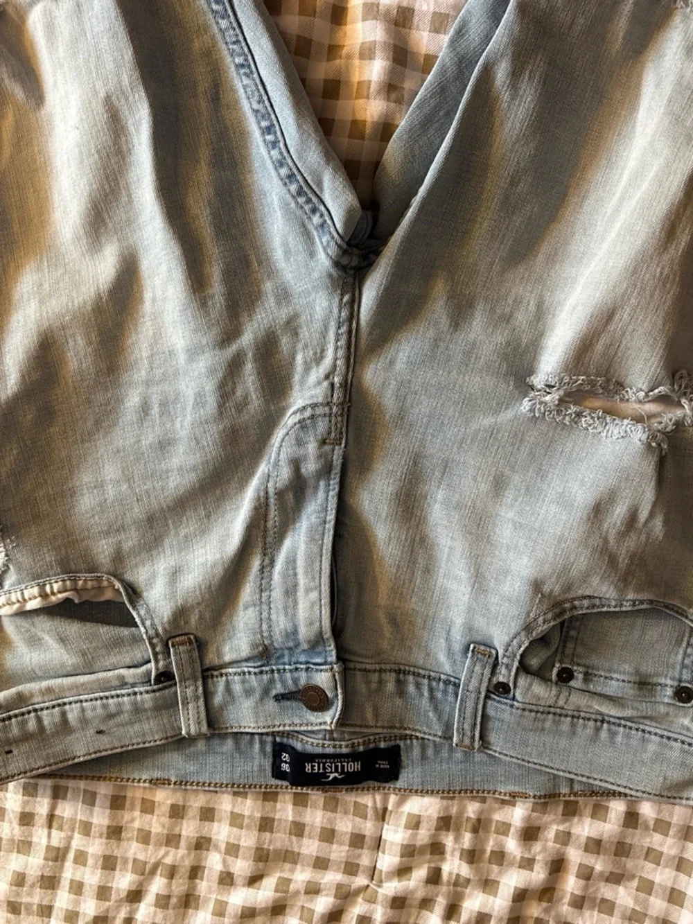 Hollister Slim Skinny Distressed Light Blue Men's Jeans